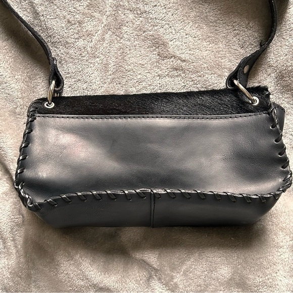 DADABO Made in Italy Leather Fur Shoulder Bag - Picture 13 of 13